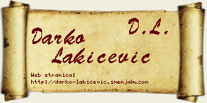 Darko Lakićević vizit kartica
